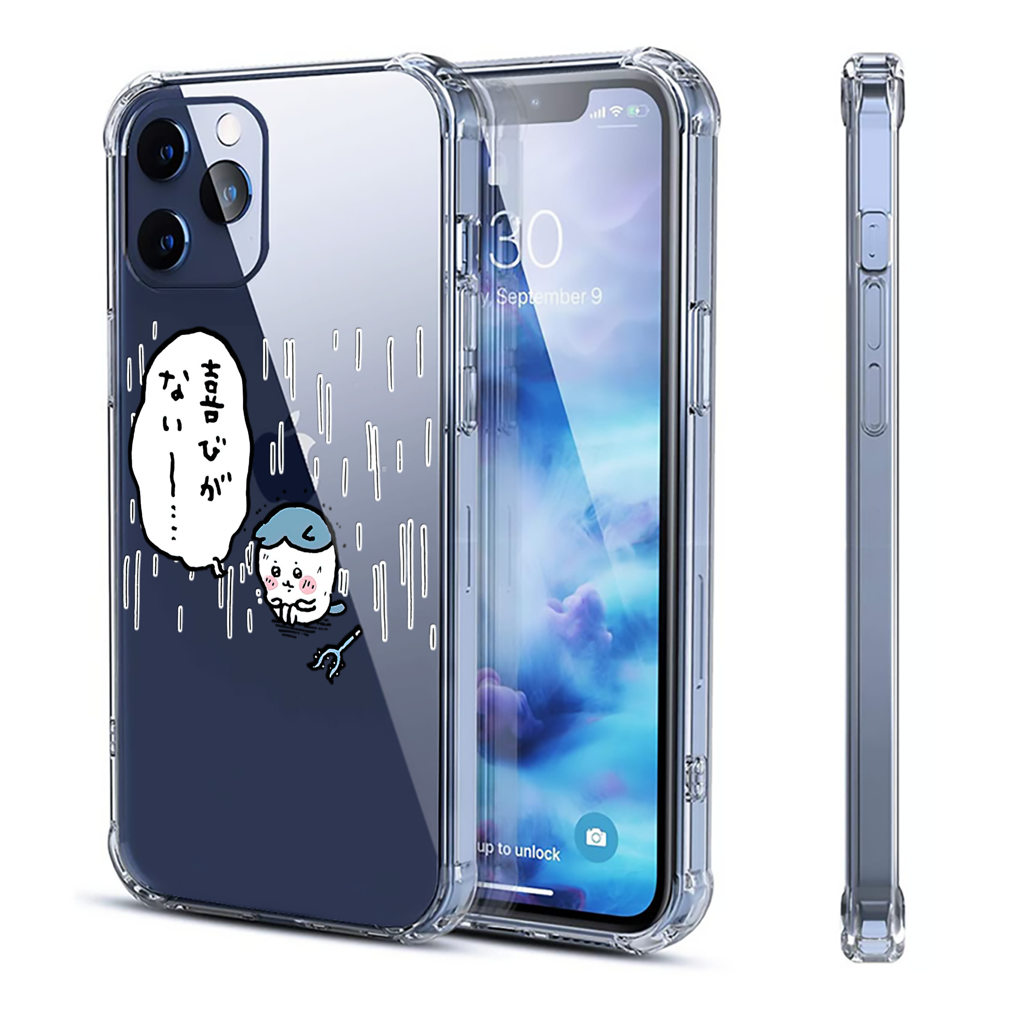 （画像用） ちいかわ ハチワレ Chii-kawa hachiware 【iPhone 12シリーズ対応】透明スマホケース（クリアソフトケース）